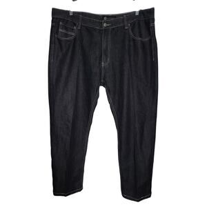 Kayden K. Black Jeans with White Stitches Men's 44x32